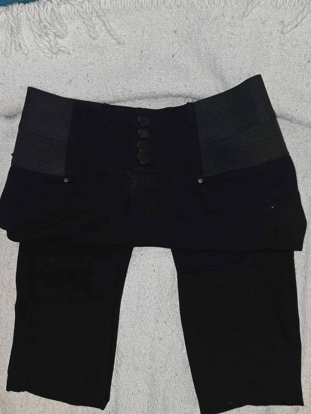 Ci Sono Black High-Waisted Stretch Work Pants Size M - Picture 3 of 5